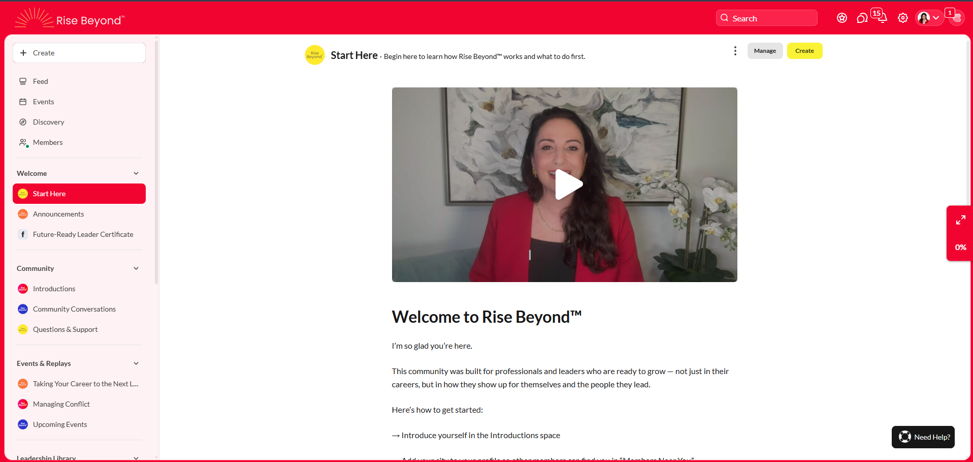 Inside Rise Beyond™ community